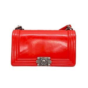 Chanel Original Boy Patent Leather Red